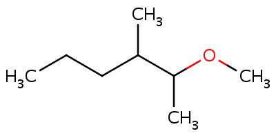 https://proxy.duckduckgo.com/iu/?u=http
<p>In this compound, as the numbering of carbons is done according to the preference of the carbon atoms, the carbon with ether gets number as 2. The lower alkyl group attached to the ether group is methyl. Therefore, the alkoxy name of the ether will be methoxy. Hence, the IUPAC nomenclature of the compound will be 2-methoxy 3- methyl hexane.</p>
<p> </p>
<p> </p>
<div  class=