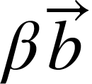 <math xmlns="http://www.w3.org/1998/Math/MathML"><mi>&#x3B2;</mi><mover><mi>b</mi><mo>&#x2192;</mo></mover></math>